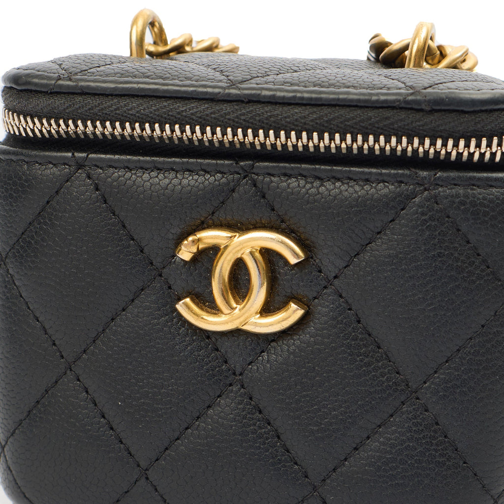 Chanel Cross Body Vanity Case - Mini in Black, Caviar Leather — Alternate View 8