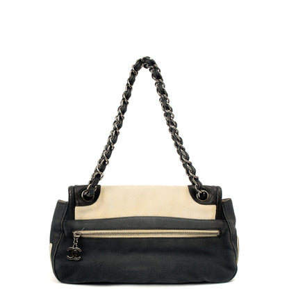 Chanel Shoulder Bag No.5 Giant Mademoiselle Bag in Multi, Canvas — Back View