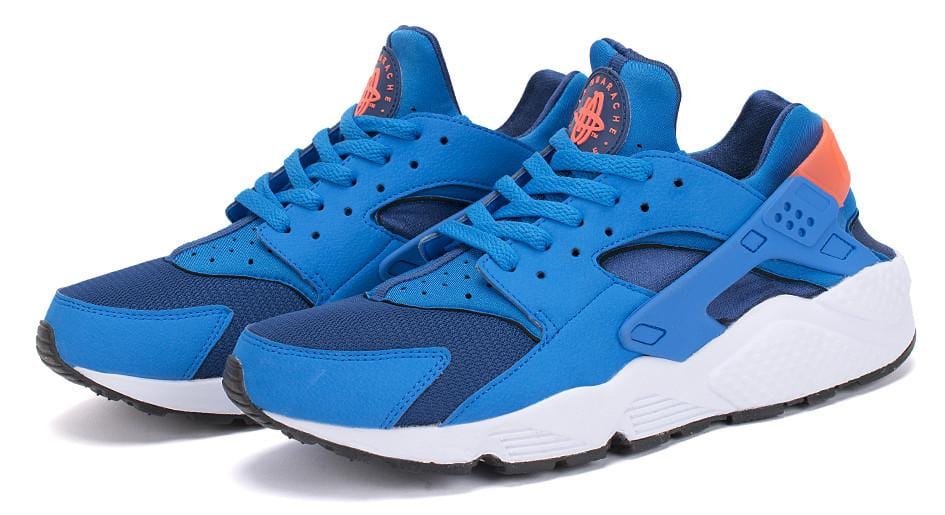 Nike Air Huarache Gym Blue-Bright Mango — UK 3 | EU 35.5 | US 3.5 — Top View