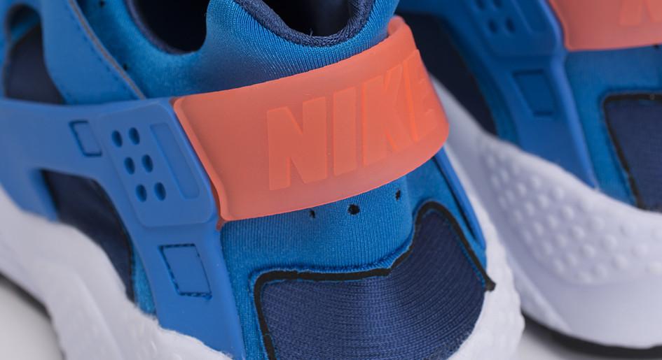 Nike Air Huarache Gym Blue-Bright Mango — UK 3 | EU 35.5 | US 3.5 — Side View