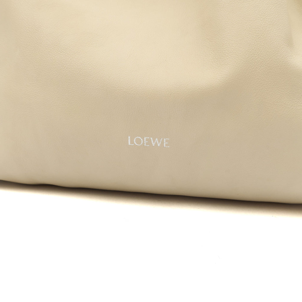 Loewe Flamenco -Medium in Sea salt, Leather — Lifestyle View