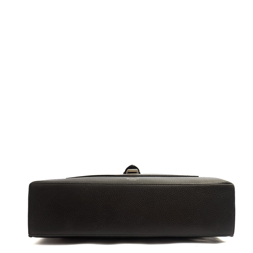 Mulberry Satchel Chiltern Satchel in Black, Leather — Top View