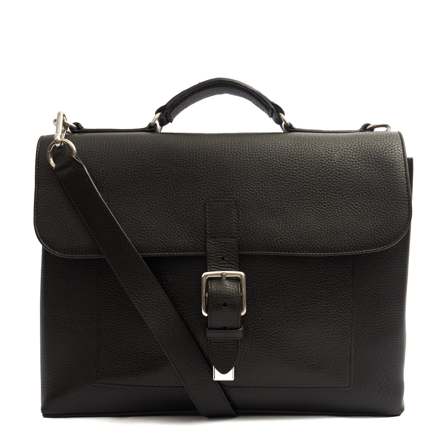 Mulberry Satchel Chiltern Satchel in Black, Leather — Front View