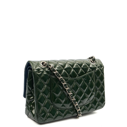 Chanel Shoulder Bag Classic Double Flap - Medium in Green, Patent Leather — Alternate View 20