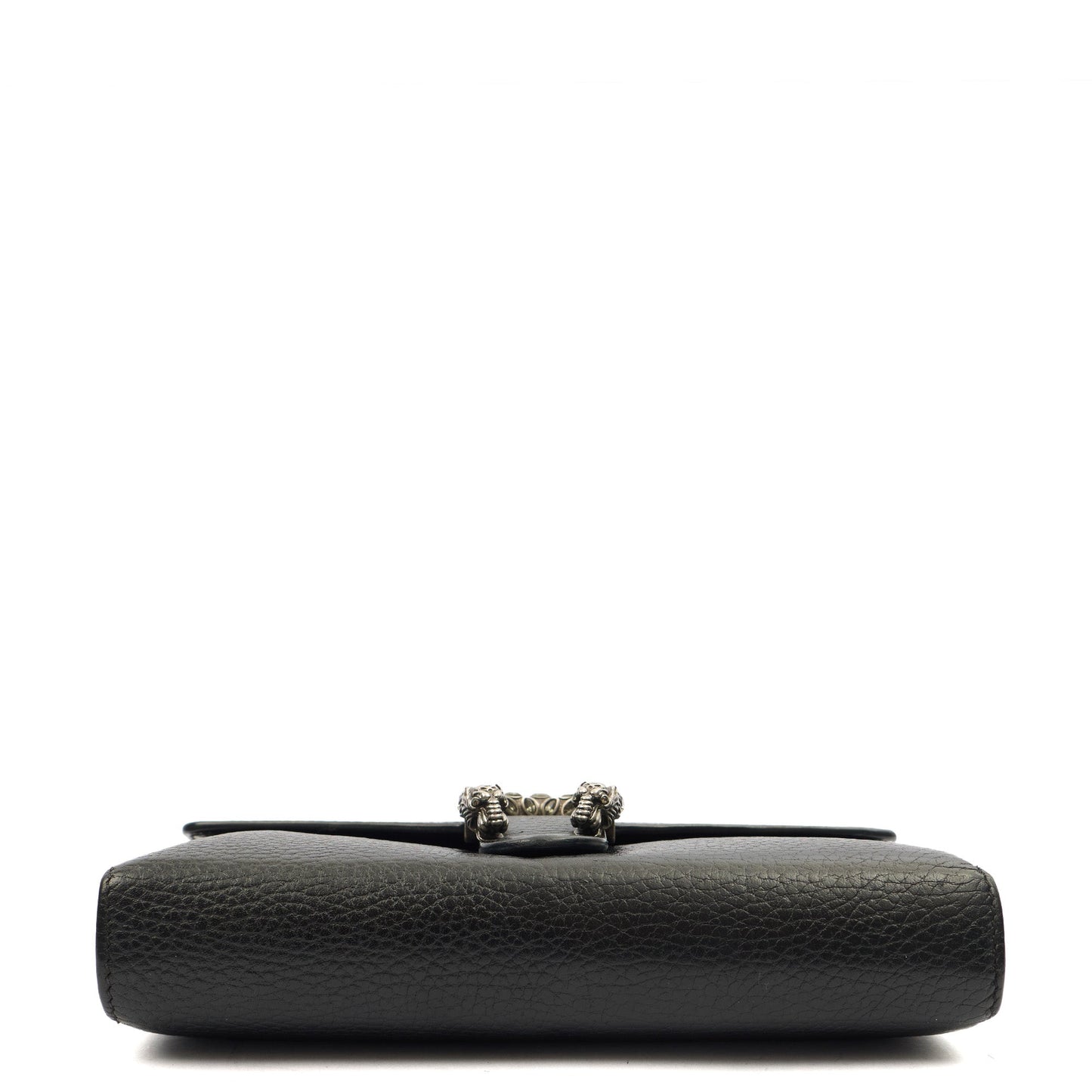 Gucci Clutch Dionysus Chain Wallet in Black, Leather — Top View