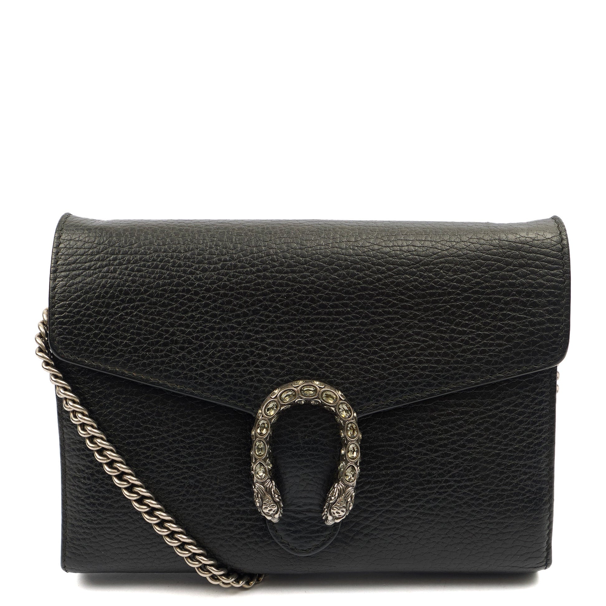 Gucci Clutch Dionysus Chain Wallet in Black, Leather — Alternate View 13
