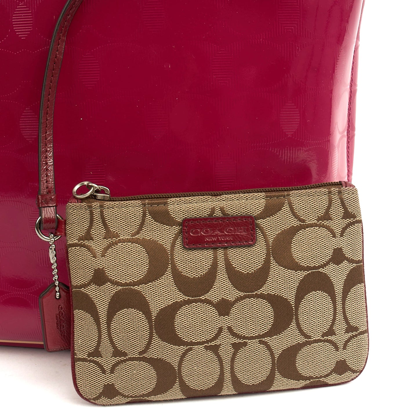 Coach Tote Market Tote in Pink, Leather — Detail View