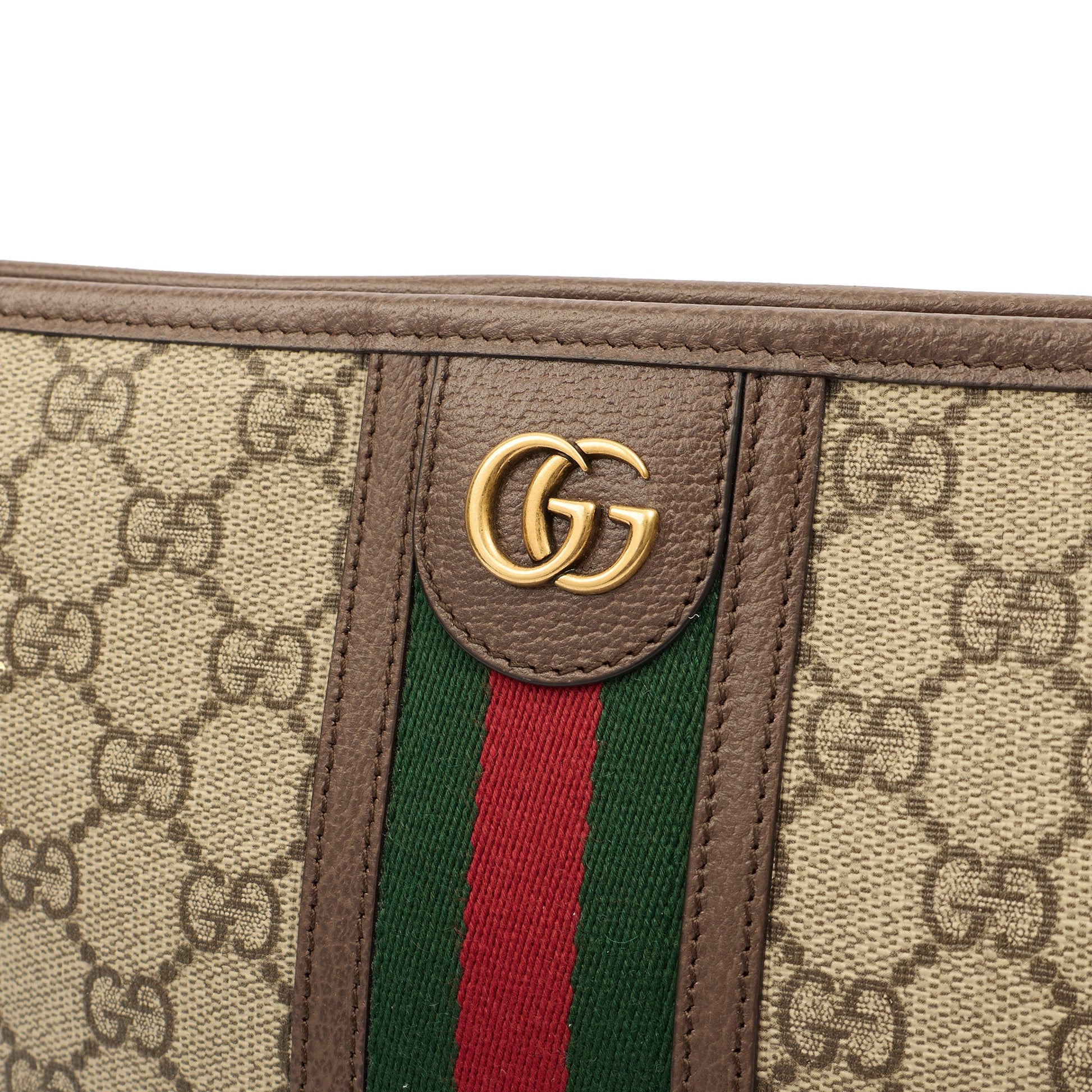 Gucci Clutch Ophidia GG Supreme Pouch in GG Supreme, GG Supreme Canvas — Detail View