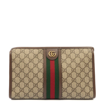 Gucci Clutch Ophidia GG Supreme Pouch in GG Supreme, GG Supreme Canvas — Front View