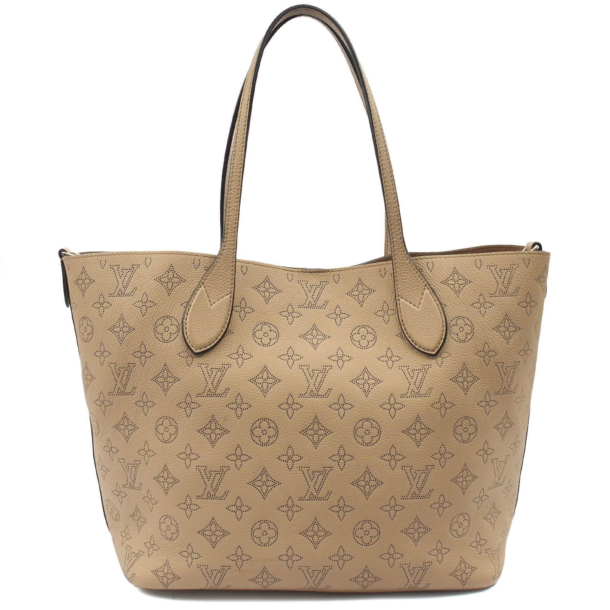Louis Vuitton Tote Blossom MM Tote in Grey, Mahina Calfskin — Back View