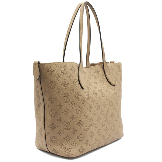 Louis Vuitton Tote Blossom MM Tote in Grey, Mahina Calfskin — Side View