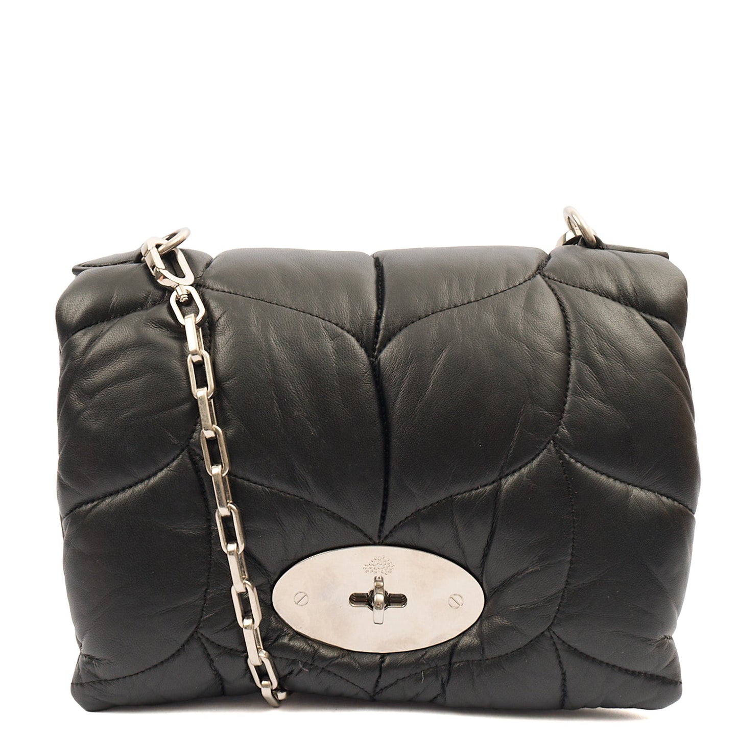Mulberry Shoulder Bag Little Softie in Black, Calfskin Leather — Front View