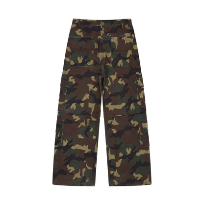 Broken Planet 2-In-1 Camo Cargo Pants/Shorts 'Camo Green' — XXS — Side View