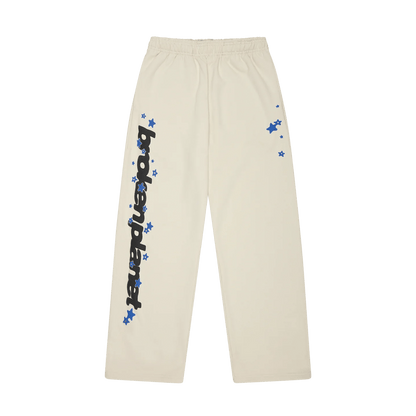 Broken Planet All The Stars Sweatpants - Ivory White — XXS — Front View