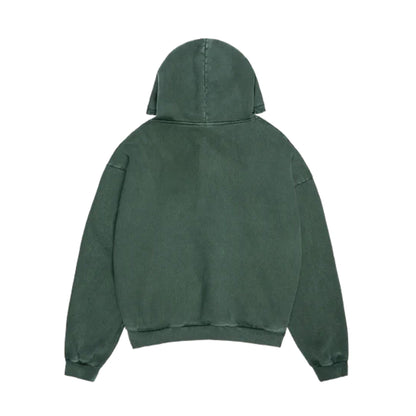 Broken Planet Basics Hoodie 'Washed Emerald Green' — XXS — Side View