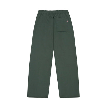 Broken Planet Basics Straight Leg Sweatpants - Emerald Green — XXS — Side View