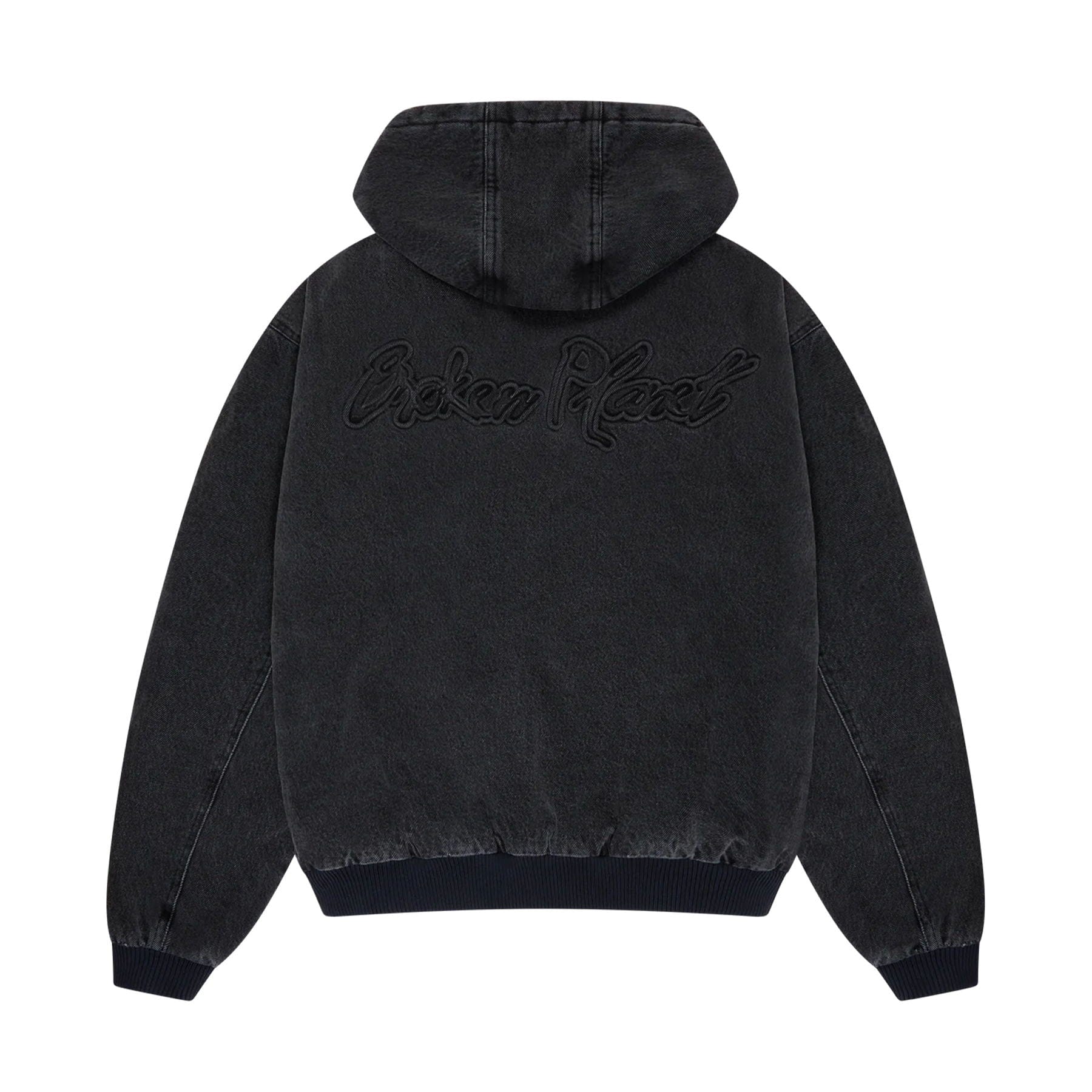 Broken Planet Denim Workwear Jacket - Washed Midnight Black — XXS — Side View