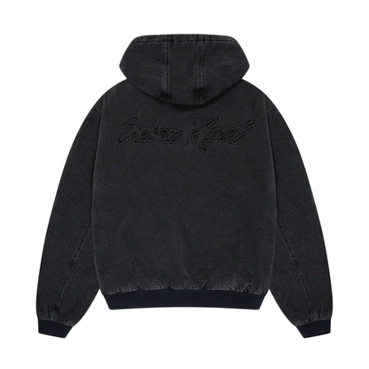Broken Planet Denim Workwear Jacket - Washed Midnight Black — XXS — Side View