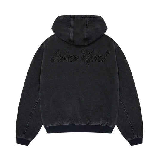Broken Planet Denim Workwear Jacket - Washed Midnight Black — XXS — Side View