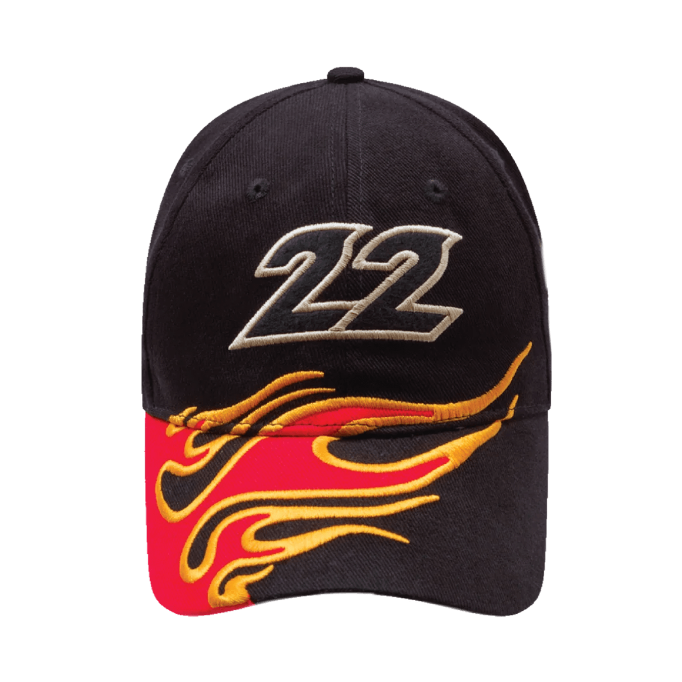 Broken Planet Flame Racer Cap 'Black' — Front View