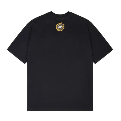Broken Planet T-Shirt 'Powered By The Sun' - Midnight Black — XXS — Side View