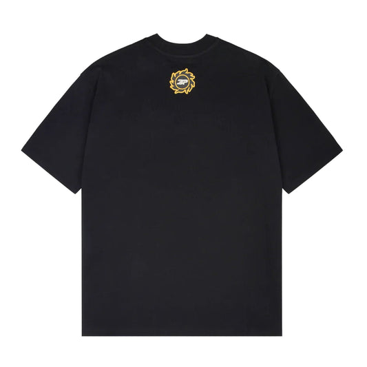 Broken Planet T-Shirt 'Powered By The Sun' - Midnight Black — XXS — Side View