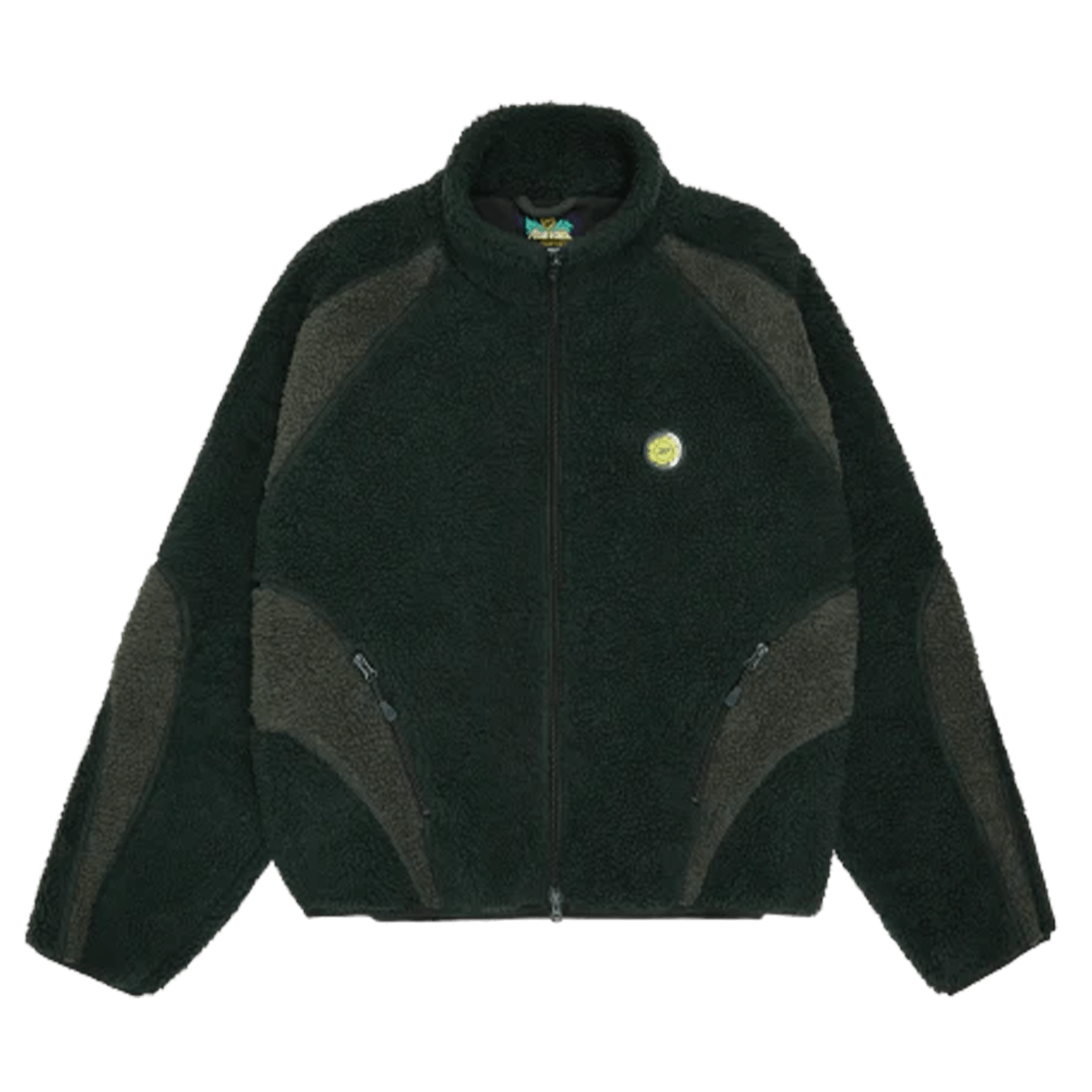 Broken Planet Polar Fleece 'Emerald Green' — XXS — Front View