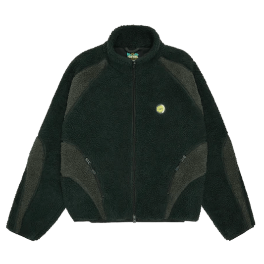 Broken Planet Polar Fleece 'Emerald Green' — XXS — Front View