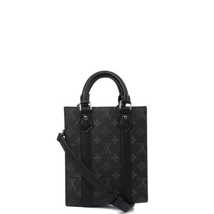 Louis Vuitton Tote Sac Plat in Monogram Eclipse, Canvas — Back View