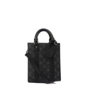 Louis Vuitton Tote Sac Plat in Monogram Eclipse, Canvas — Front View