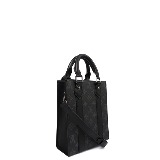 Louis Vuitton Tote Sac Plat in Monogram Eclipse, Canvas — Side View