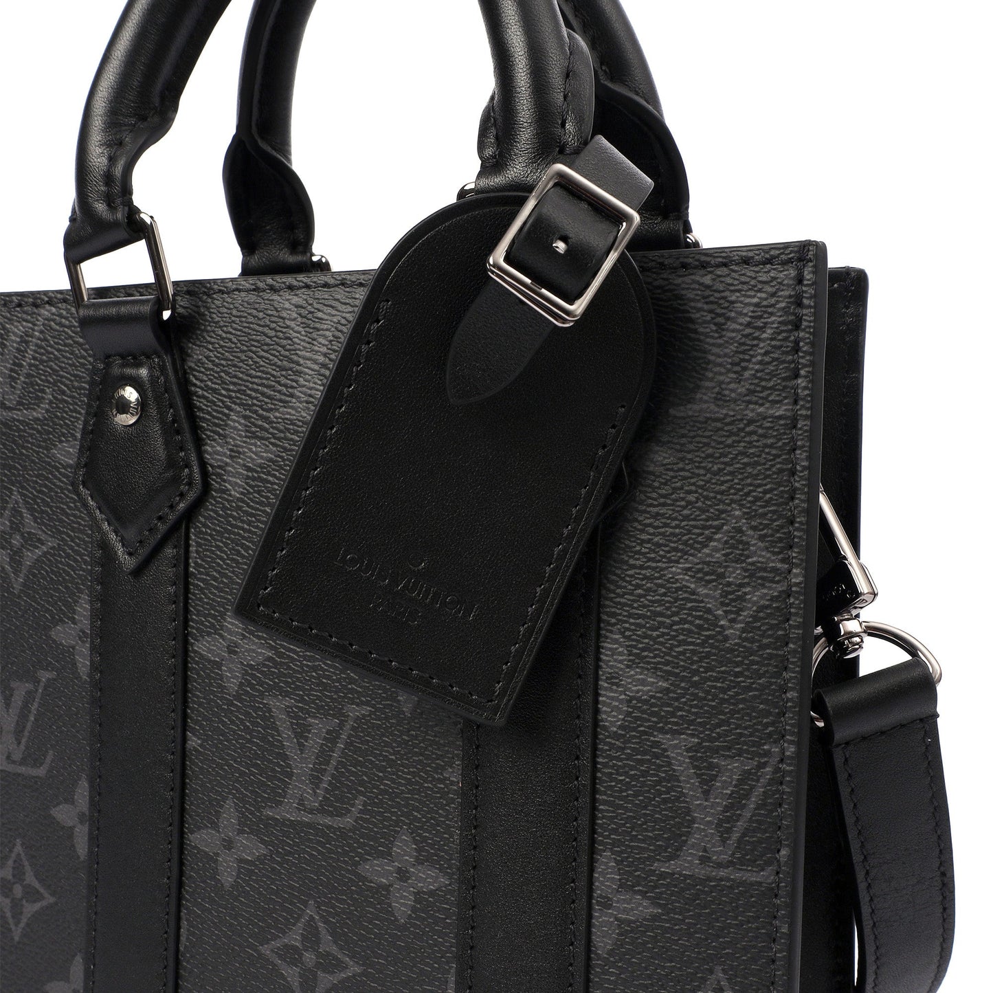 Louis Vuitton Tote Sac Plat in Monogram Eclipse, Canvas — Lifestyle View