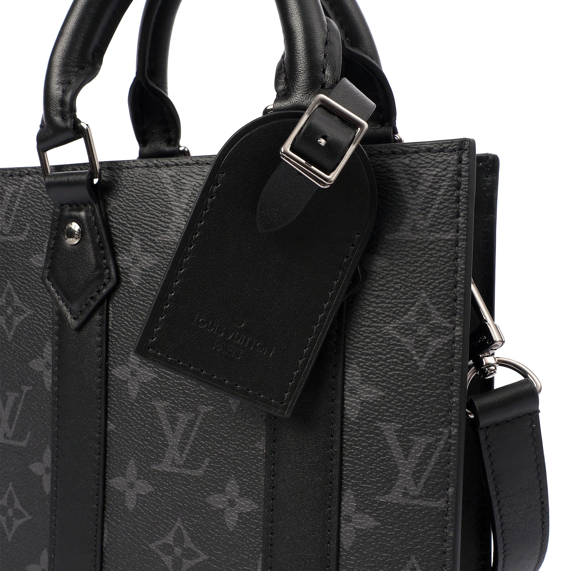 Louis Vuitton Tote Sac Plat in Monogram Eclipse, Canvas — Lifestyle View