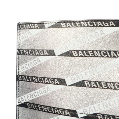 Balenciaga Clutch Supermarket Shopper in Metallic, Leather — Side View