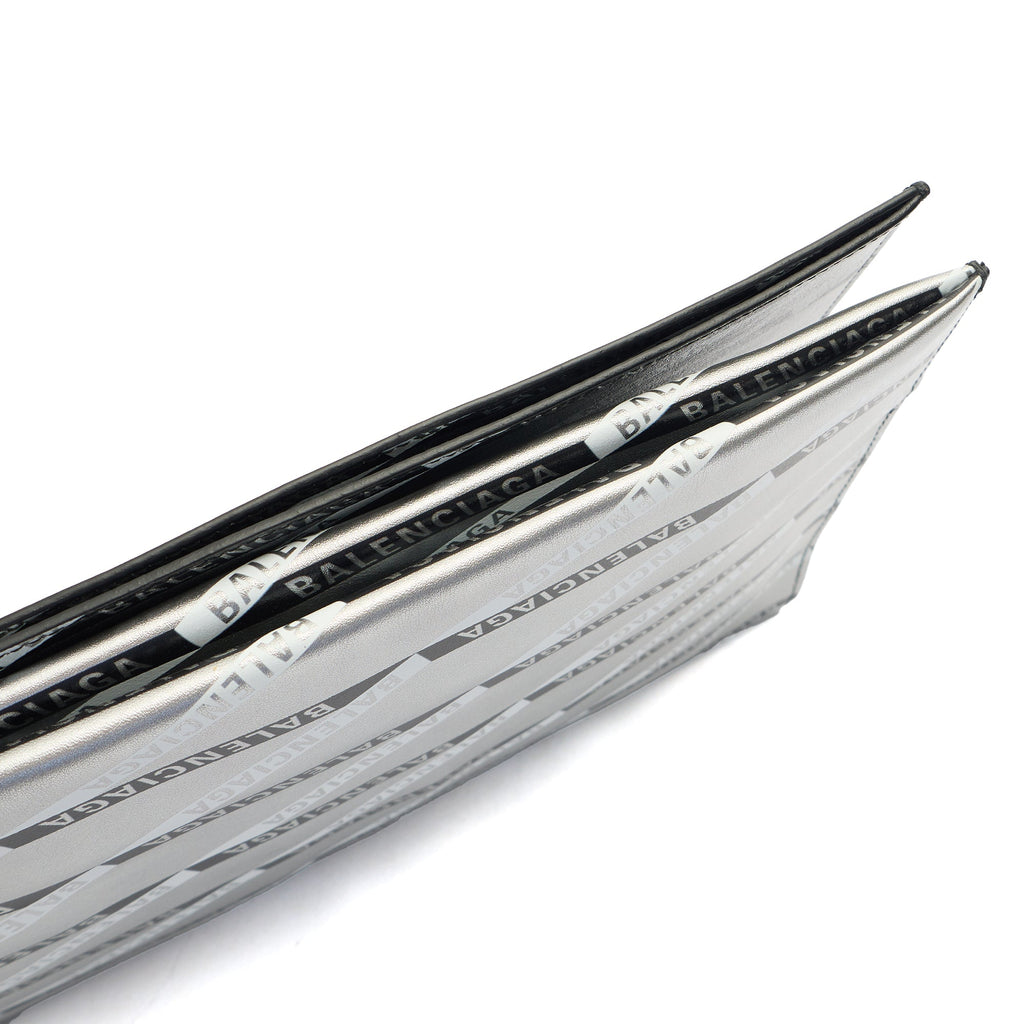 Balenciaga Clutch Supermarket Shopper in Metallic, Leather — Detail View