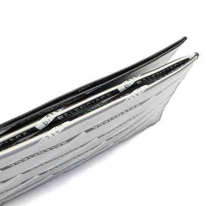 Balenciaga Clutch Supermarket Shopper in Metallic, Leather — Detail View