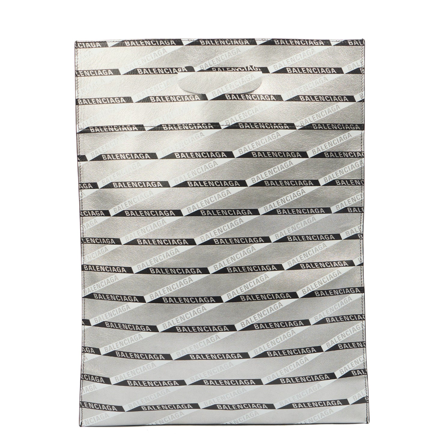 Balenciaga Clutch Supermarket Shopper in Metallic, Leather — Top View