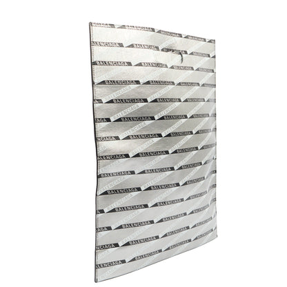 Balenciaga Clutch Supermarket Shopper in Metallic, Leather — Back View