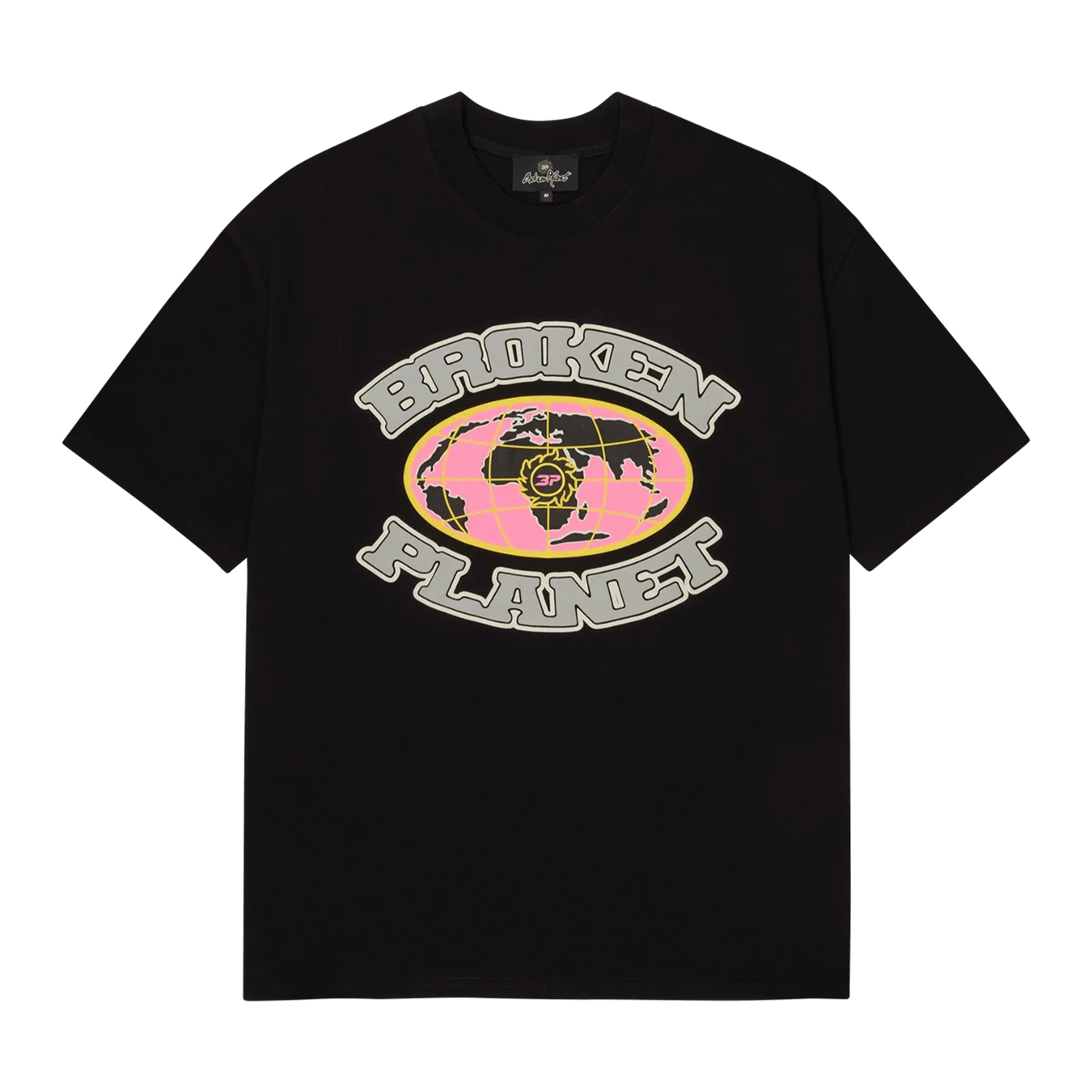Broken Planet T-Shirt 'Grid' - Midnight Black — XXS — Front View