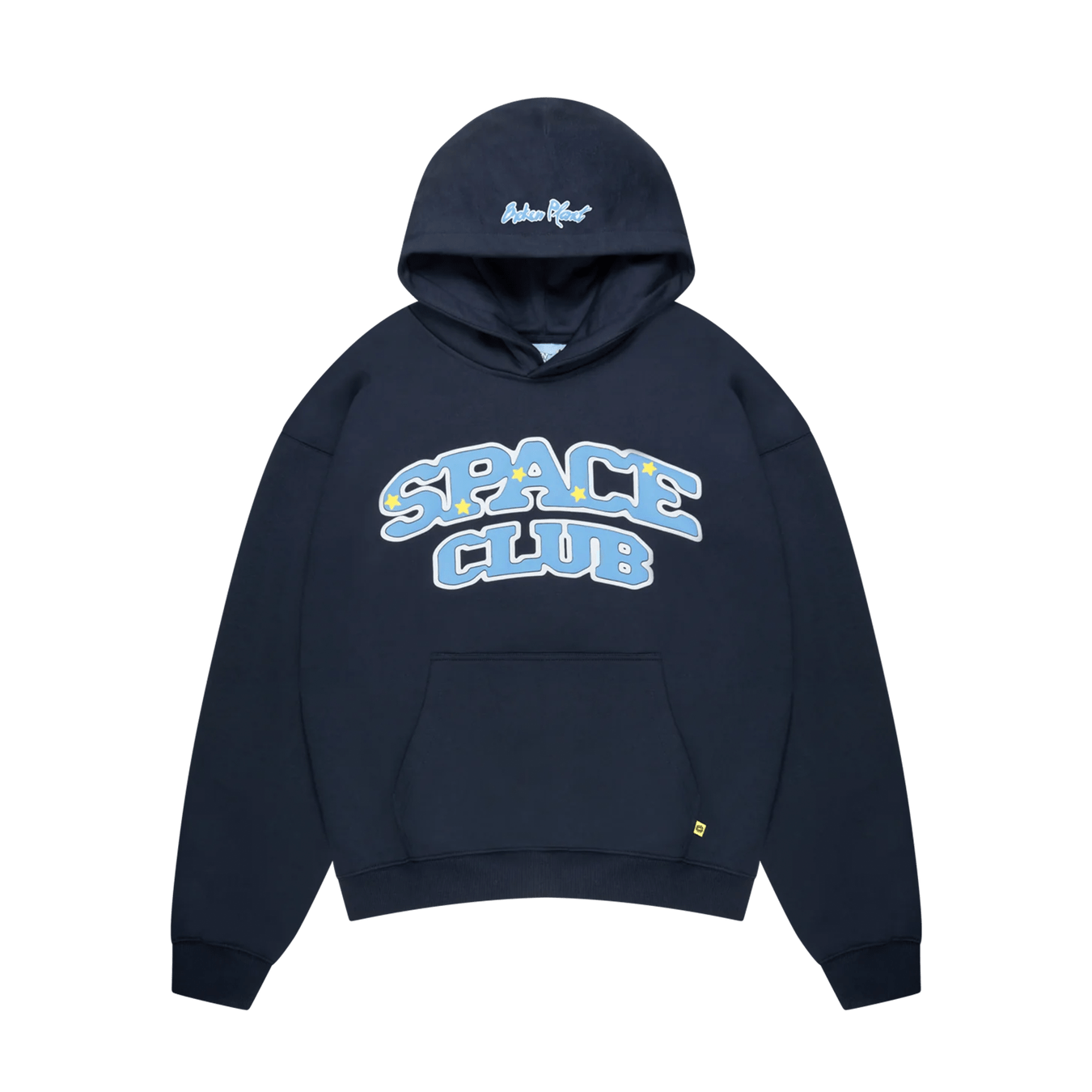 Broken Planet Hoodie 'Space Club' - Outer Space Blue — XXS — Front View