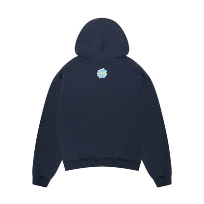 Broken Planet Hoodie 'Space Club' - Outer Space Blue — XXS — Side View