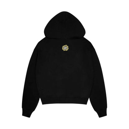 Broken Planet Hoodie 'Moon Phases' - Midnight Black — XXS — Side View