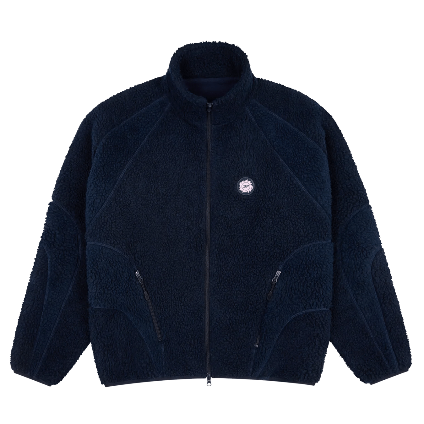 Broken Planet Polar Fleece 'Dark Blue' — XXS — Front View
