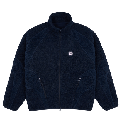 Broken Planet Polar Fleece 'Dark Blue' — XXS — Front View