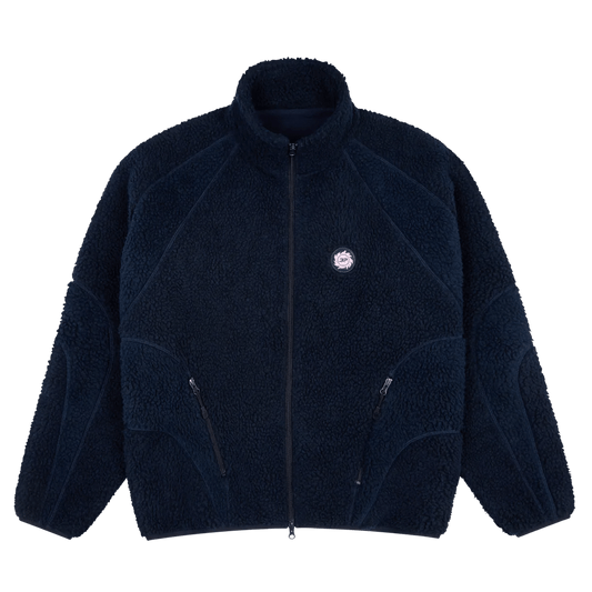 Broken Planet Polar Fleece 'Dark Blue' — XXS — Front View