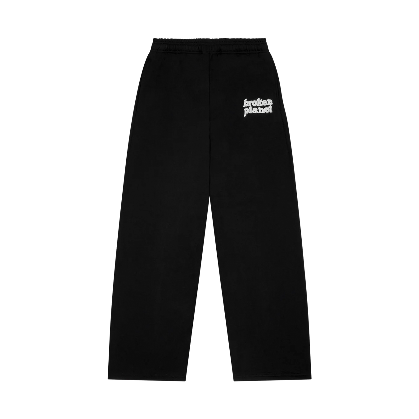 Broken Planet Basics Straight Leg Sweatpants - Midnight Black — XXS — Front View