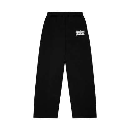 Broken Planet Basics Straight Leg Sweatpants - Midnight Black — XXS — Front View