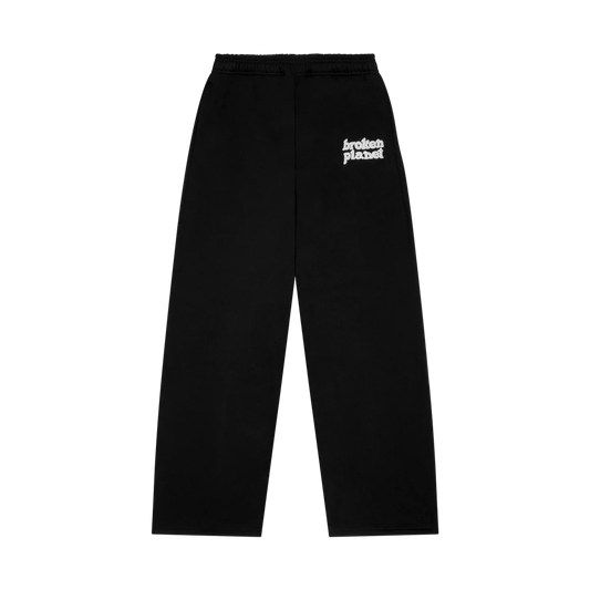 Broken Planet Basics Straight Leg Sweatpants - Midnight Black — XXS — Front View
