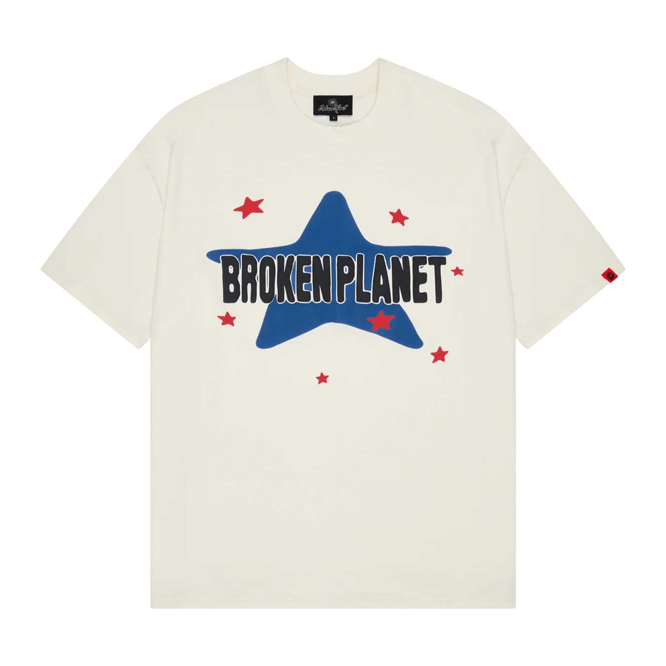 Broken Planet T-Shirt 'Star' - Vanilla White — XXS — Front View