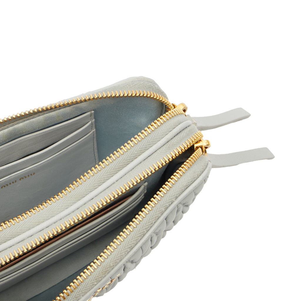 Miu Miu Cross Body Matelasse Crossbody in Blue, Leather — Alternate View 15